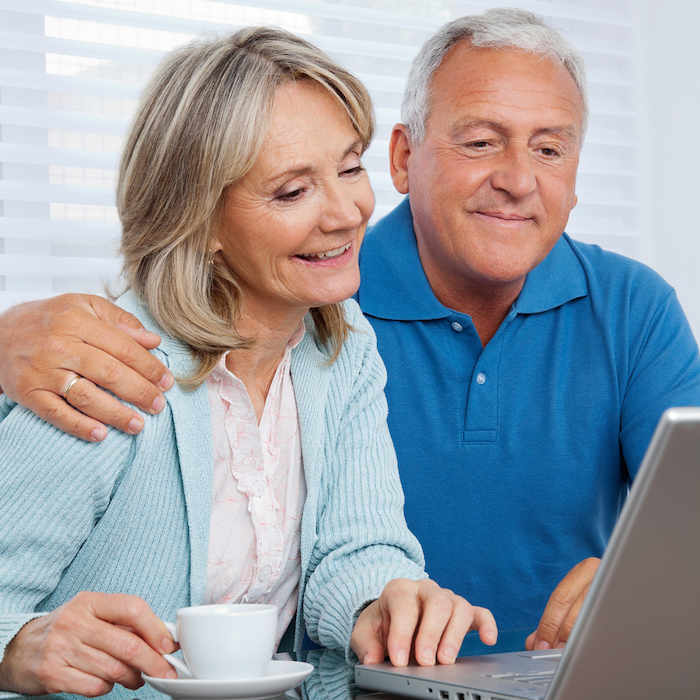 Old Couple surfing the net