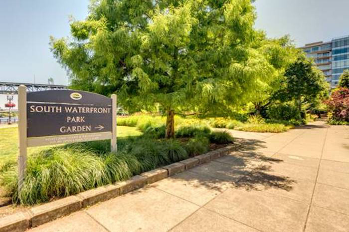 South Waterfront Park Garden Sign